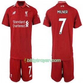 Billige Fotballdrakter Liverpool MILNER 7 Barn Hjemmedraktsett 2018/19 Kortermet